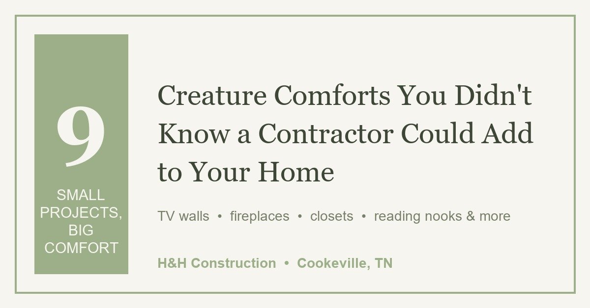 9 Creature Comforts You Didn’t Know a Contractor Could Add to Your Home