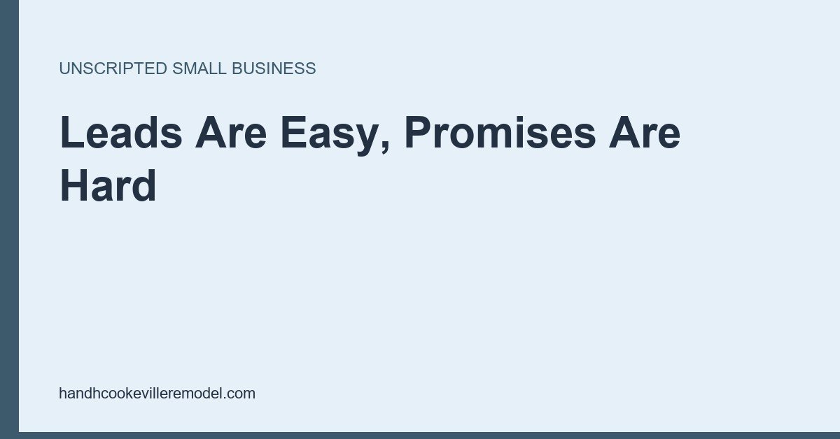 The Promise Matters More Than The Lead